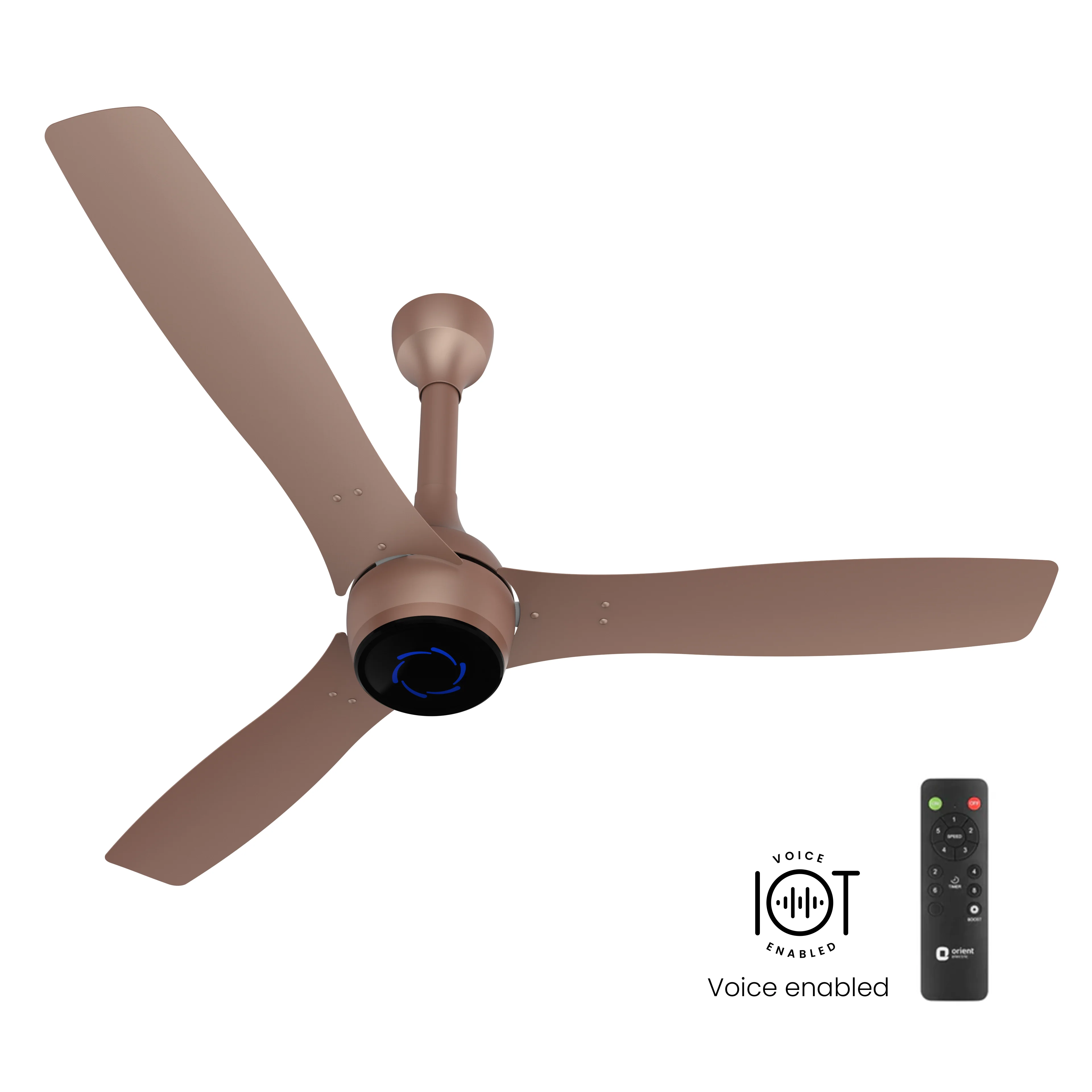 Orient AEON VC Smart BLDC Pro Ceiling Fan · IoT Enabled · 1200 mm · Tangerine Brown
