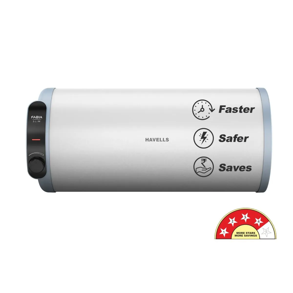 Havells Fabia Slim Horizontal Left Side Storage Water Heater (Geyser) · 10 L