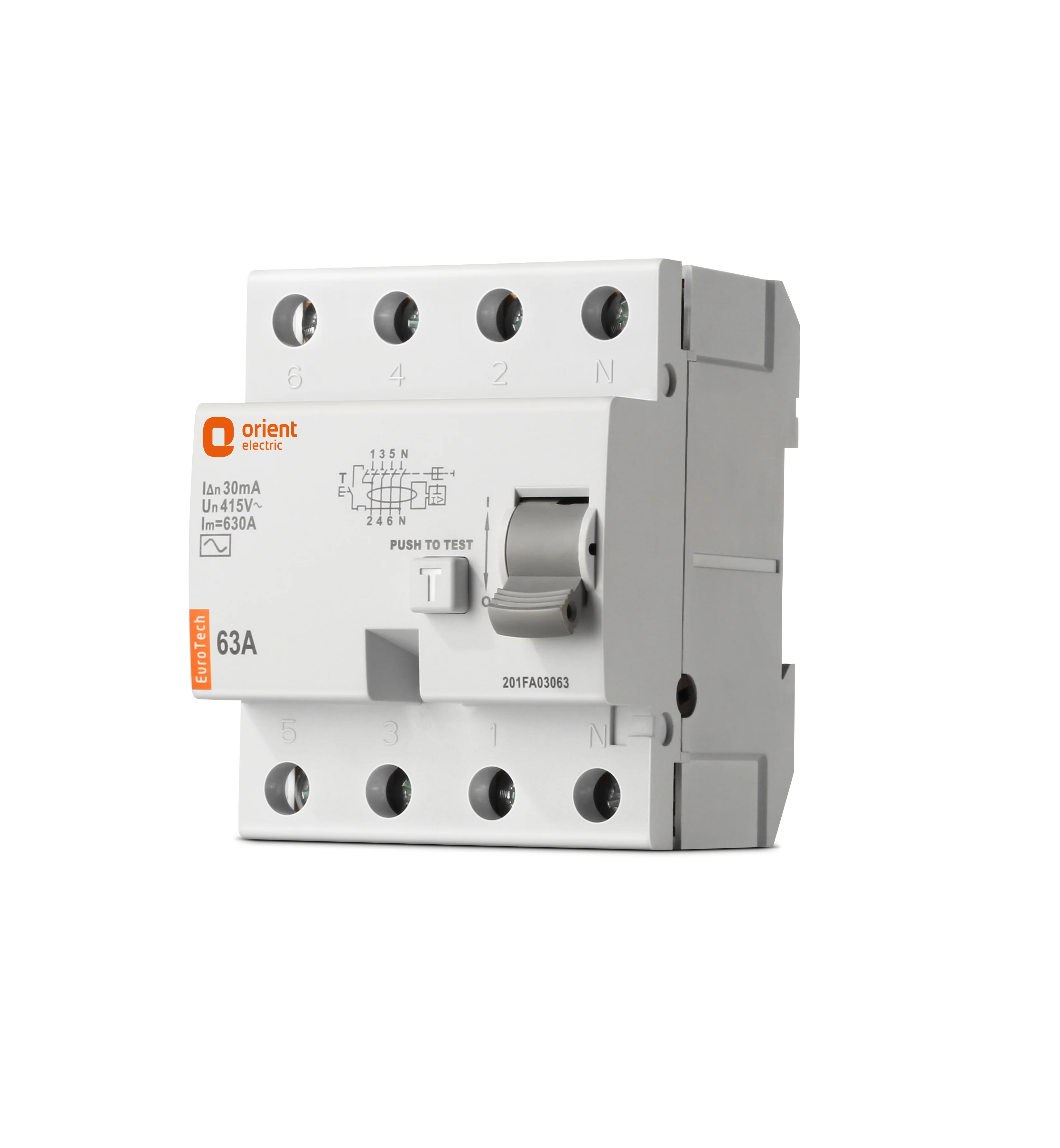 Orient Eurotech RCCB Four Pole · 300 mA · 63 A