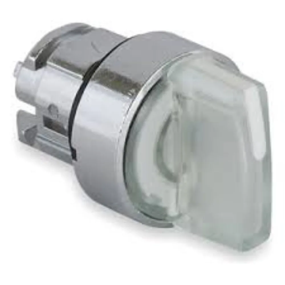 Siemens 3SB5 Illuminated Selector Switch 22 mm · Plastic · Clear · 2 Switch Position · With Holder
