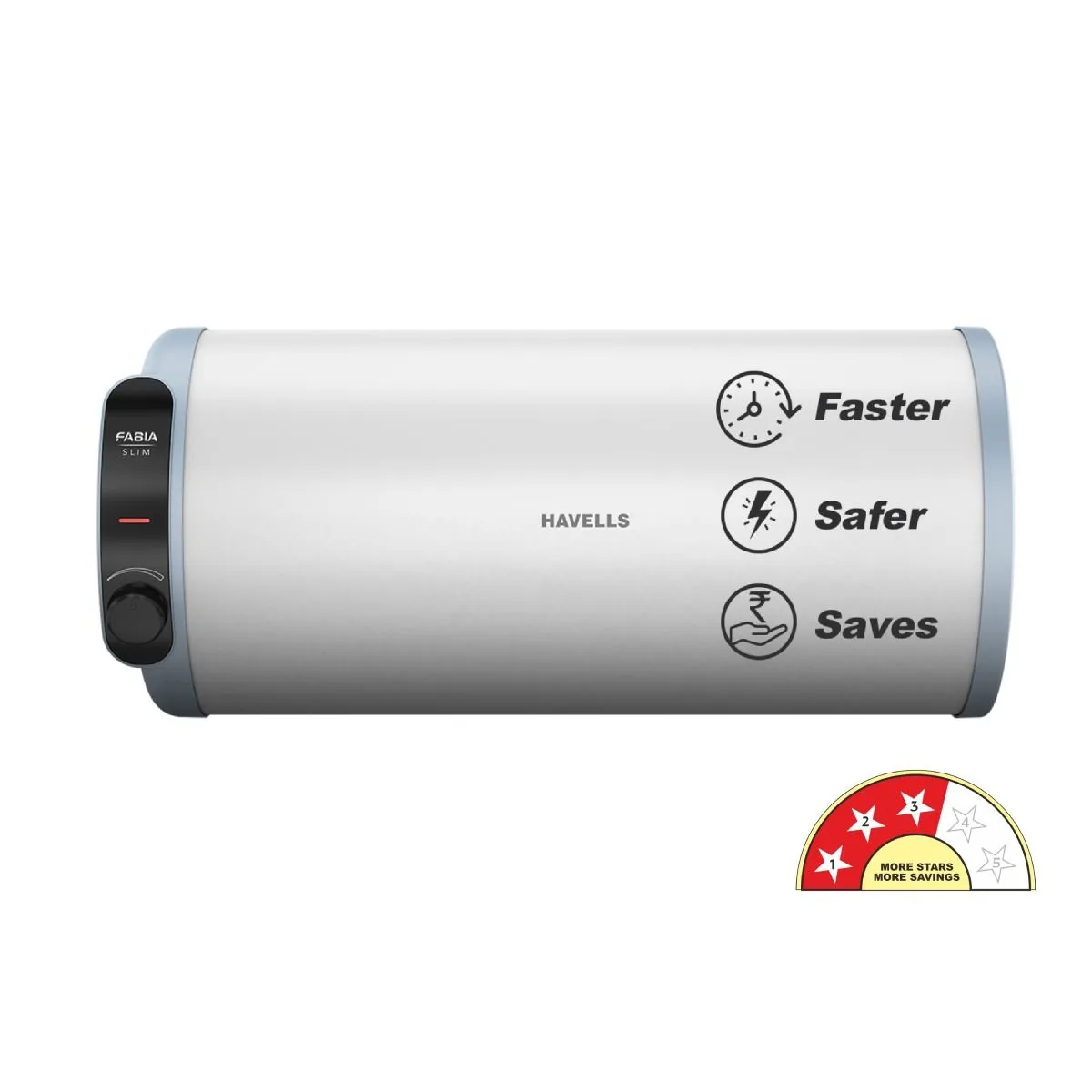 Havells Fabia Slim Horizontal Left Side Storage Water Heater (Geyser) · 25 L