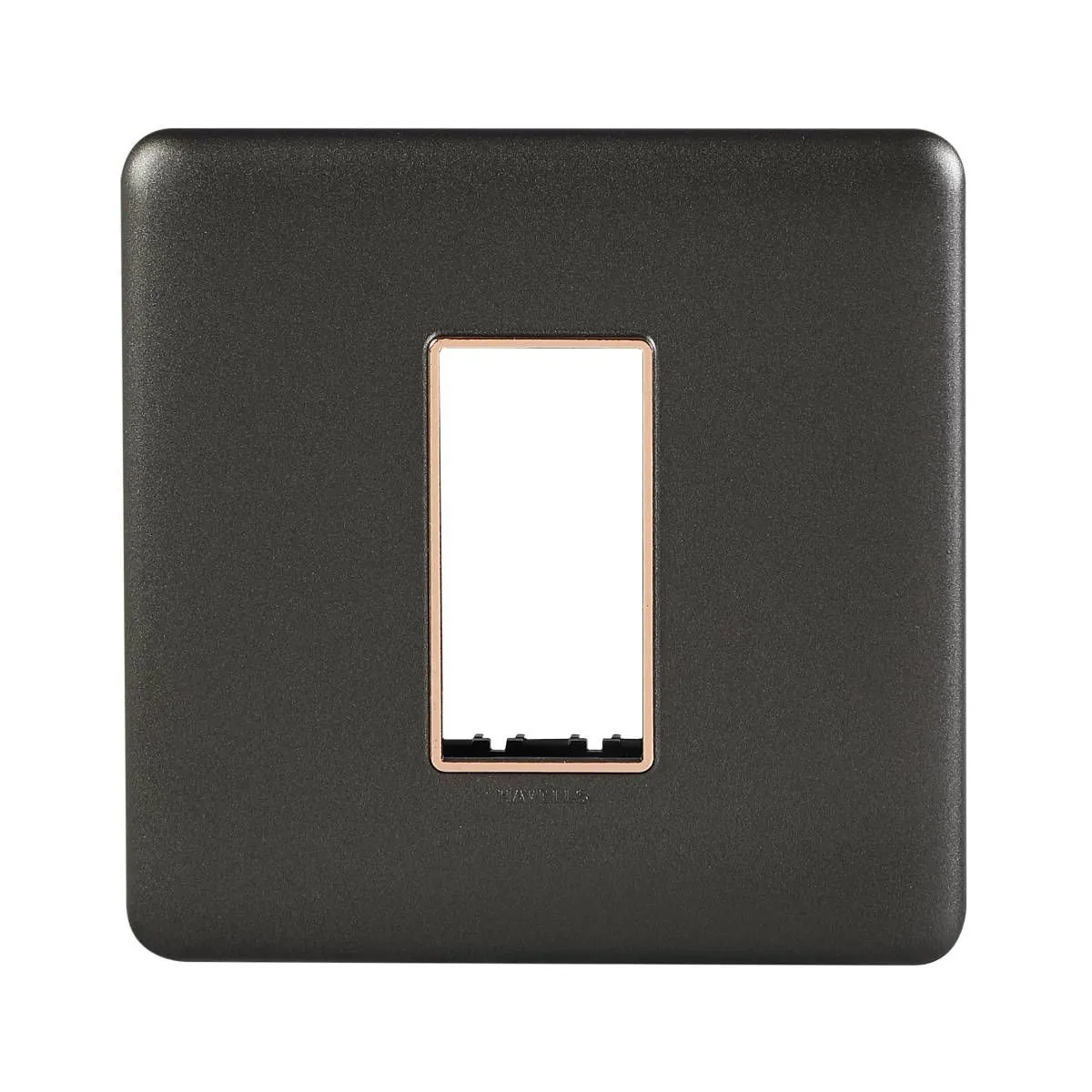 Havells Adiva 1 M Combined Plate Rose Gold Bezel · Grey