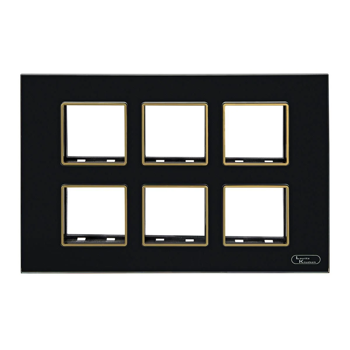 Lauritz Knudsen entice Glass Plate · 12 M · with Grid Frames · Black