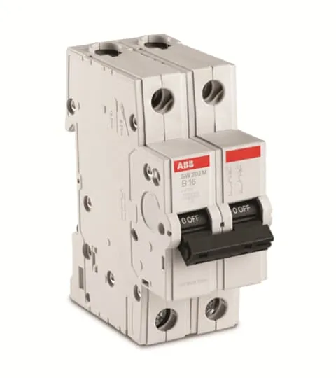 ABB SW202M-B25 Miniature Circuit Breaker B-Char.,10 kA,25 A,2P