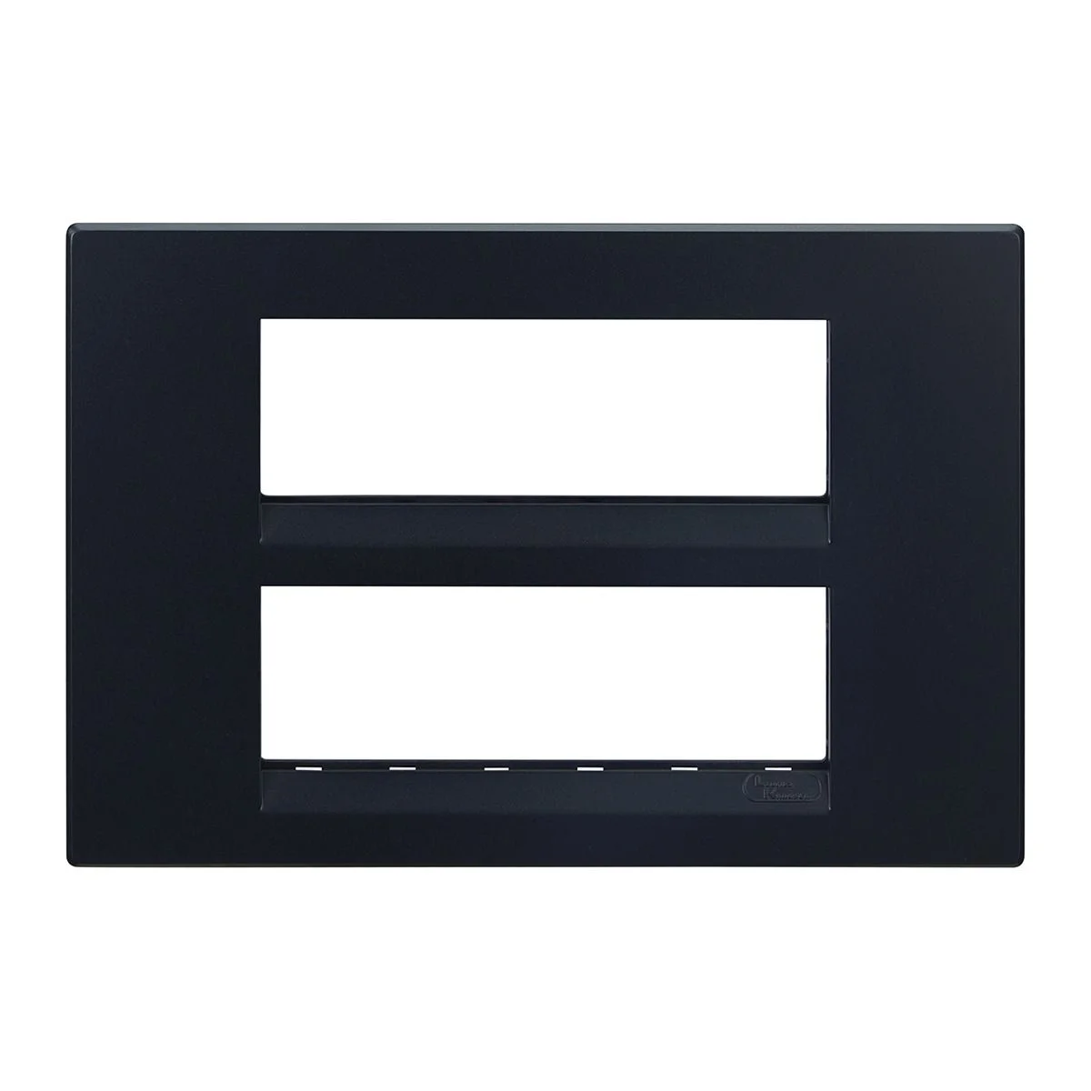 Lauritz Knudsen Englaze 12 Module Plate · Sparkle Black