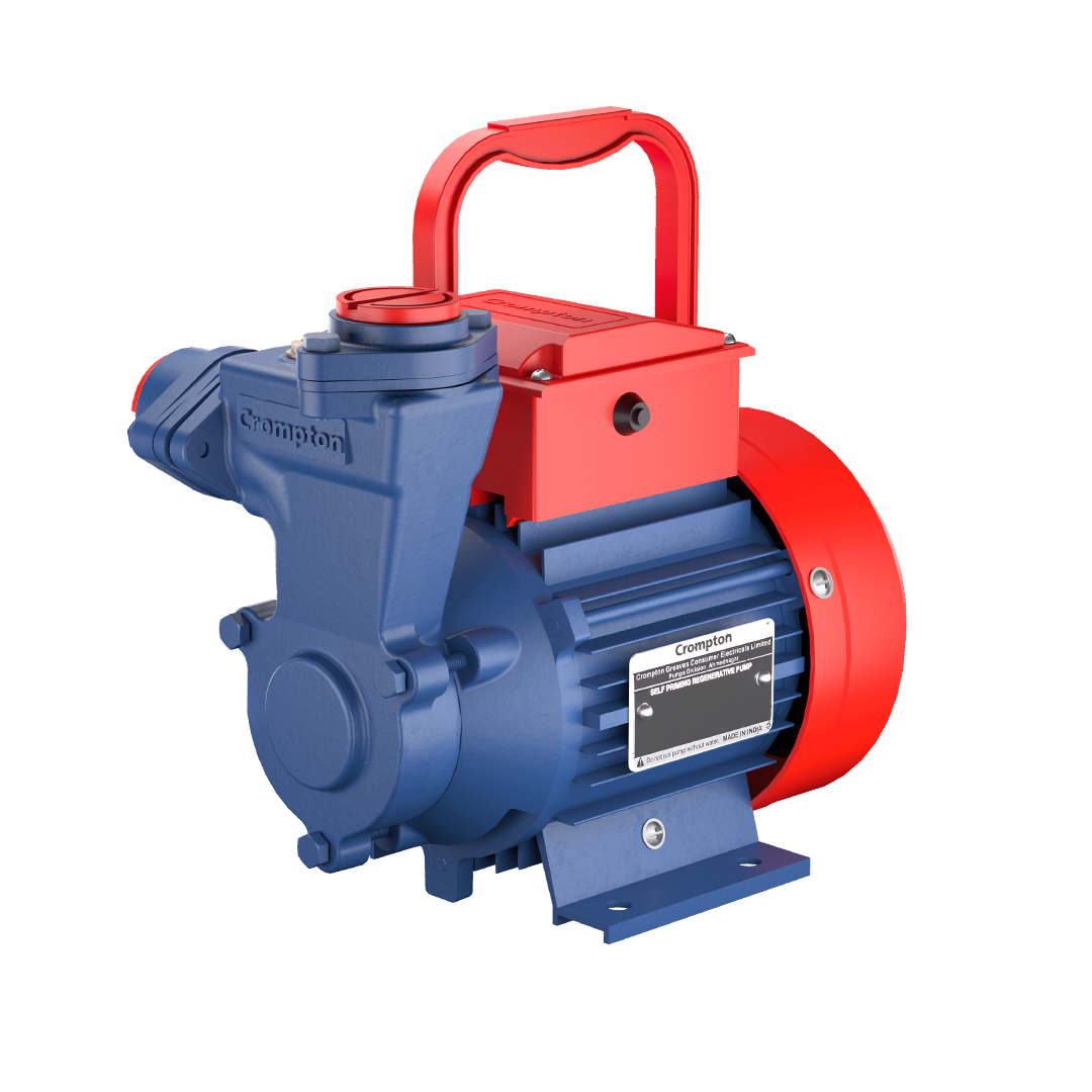 Crompton ULTIMO II Mini Self Priming Regenerative Pump · 1 HP · Blue & Red