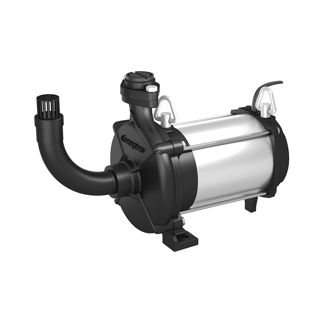 Crompton OWE1.52(1PH)B-38FS Openwell Submersible Pump · 1.5 HP · Black & Silver