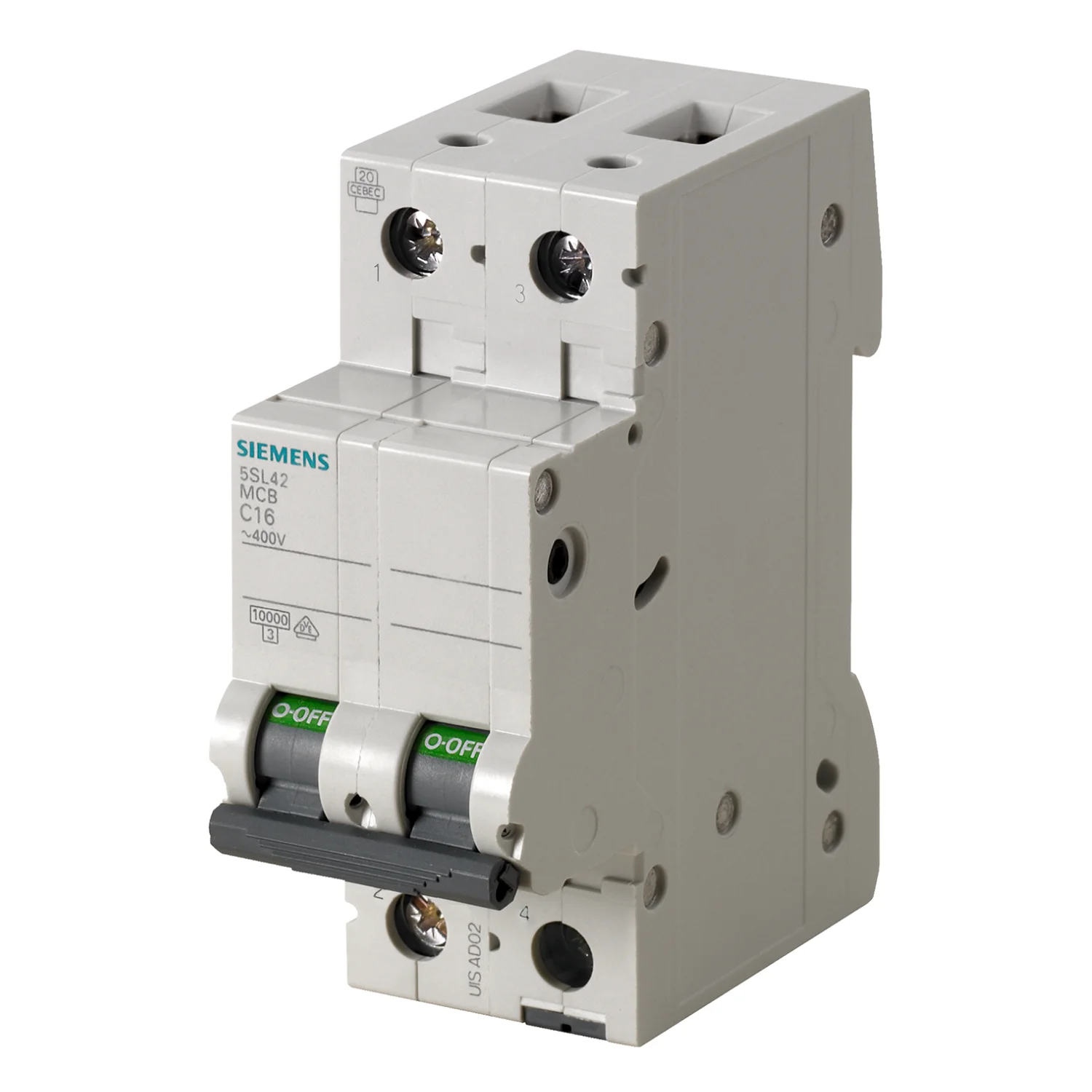 Siemens Betagard 5SL4 MCB 6 A · 2 Pole · 10 kA · C-Curve