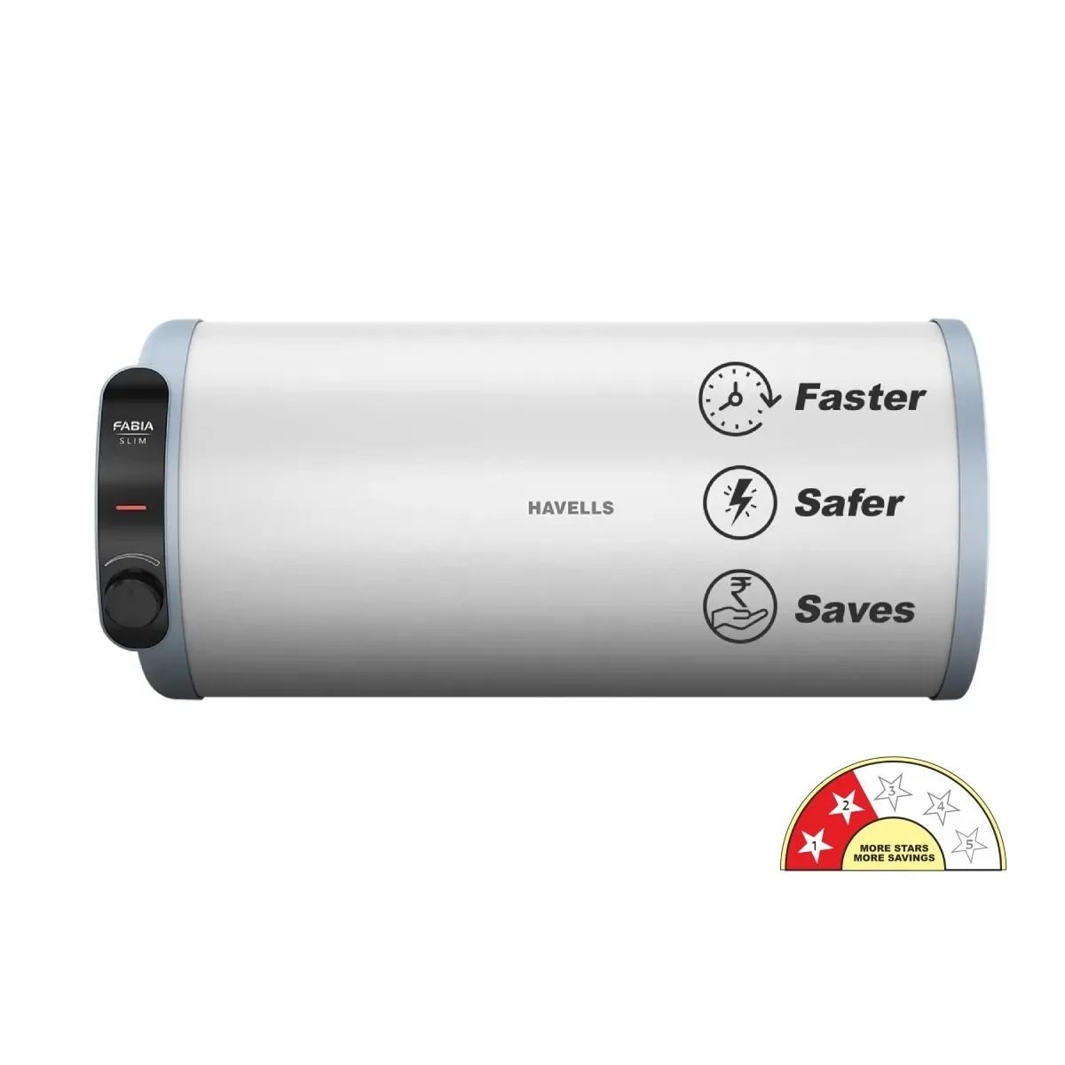 Havells Fabia Slim Horizontal Left Side Storage Water Heater (Geyser) · 25 L