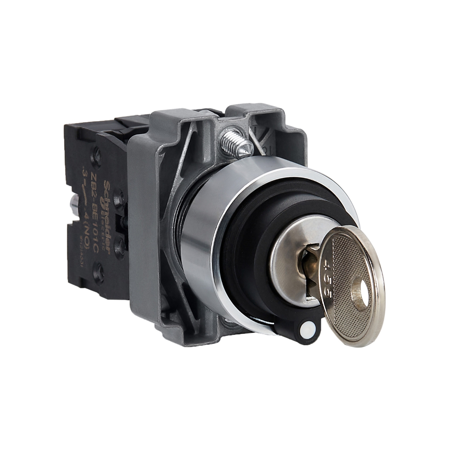 Schneider Easy Harmony XB2 Selector Switch · 22 mm · 2 NO · Black · IP65 · XB2BG03C