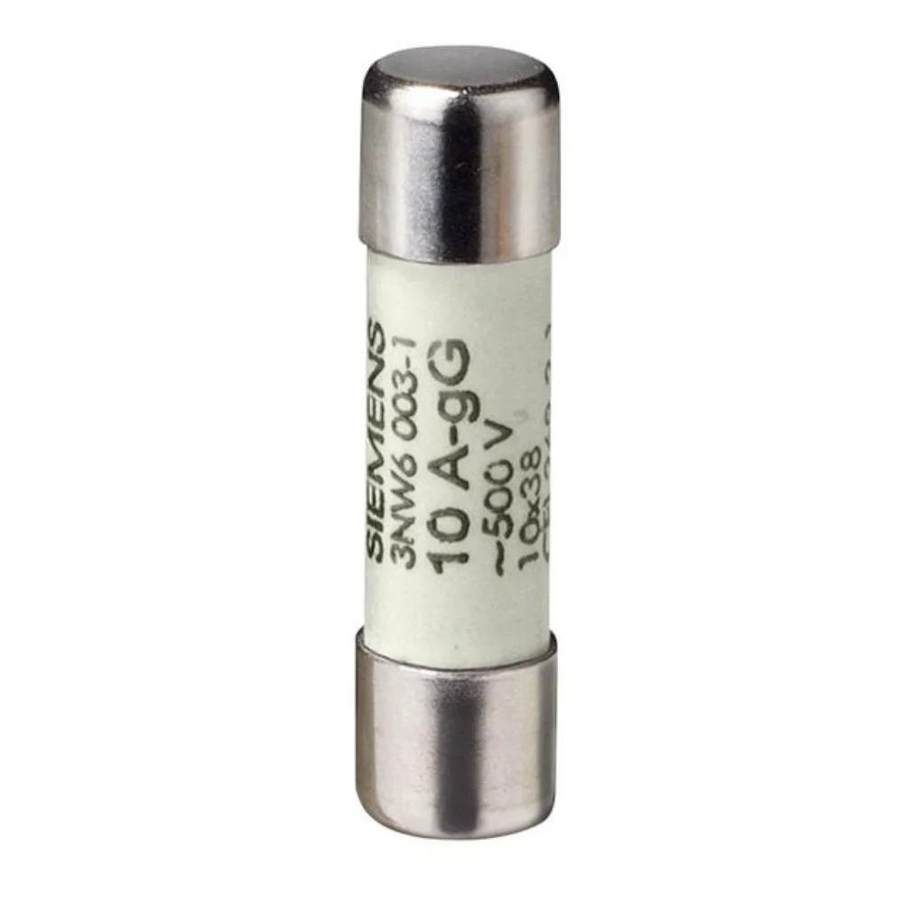 Siemens Sentron 3NW6 Fuse Link 20 A · 100 kA · Cylindrical Type · 500 V AC · Size 10 x 38 mm
