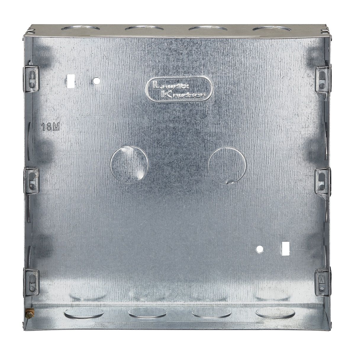 Lauritz Knudsen enGem GI Metal Box · 18 M · Suitable for englaze · entice · enCurve & enGem ranges · Safe housing for switches & wiring