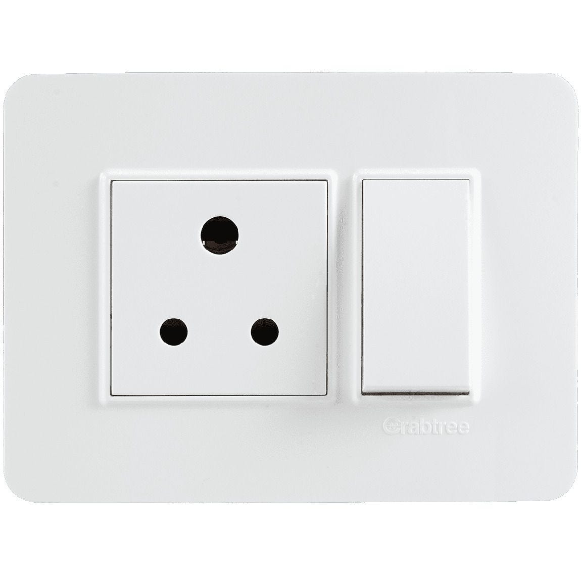Havells Signia 3 M Front Plate with Pillar · White