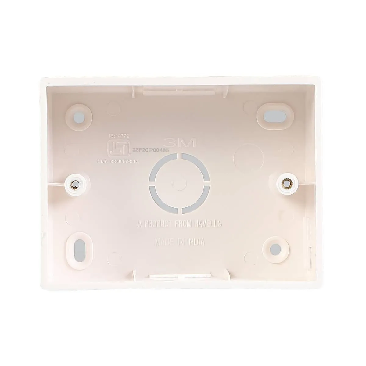Havells Fabio 3 M Surface Mounting Box · White