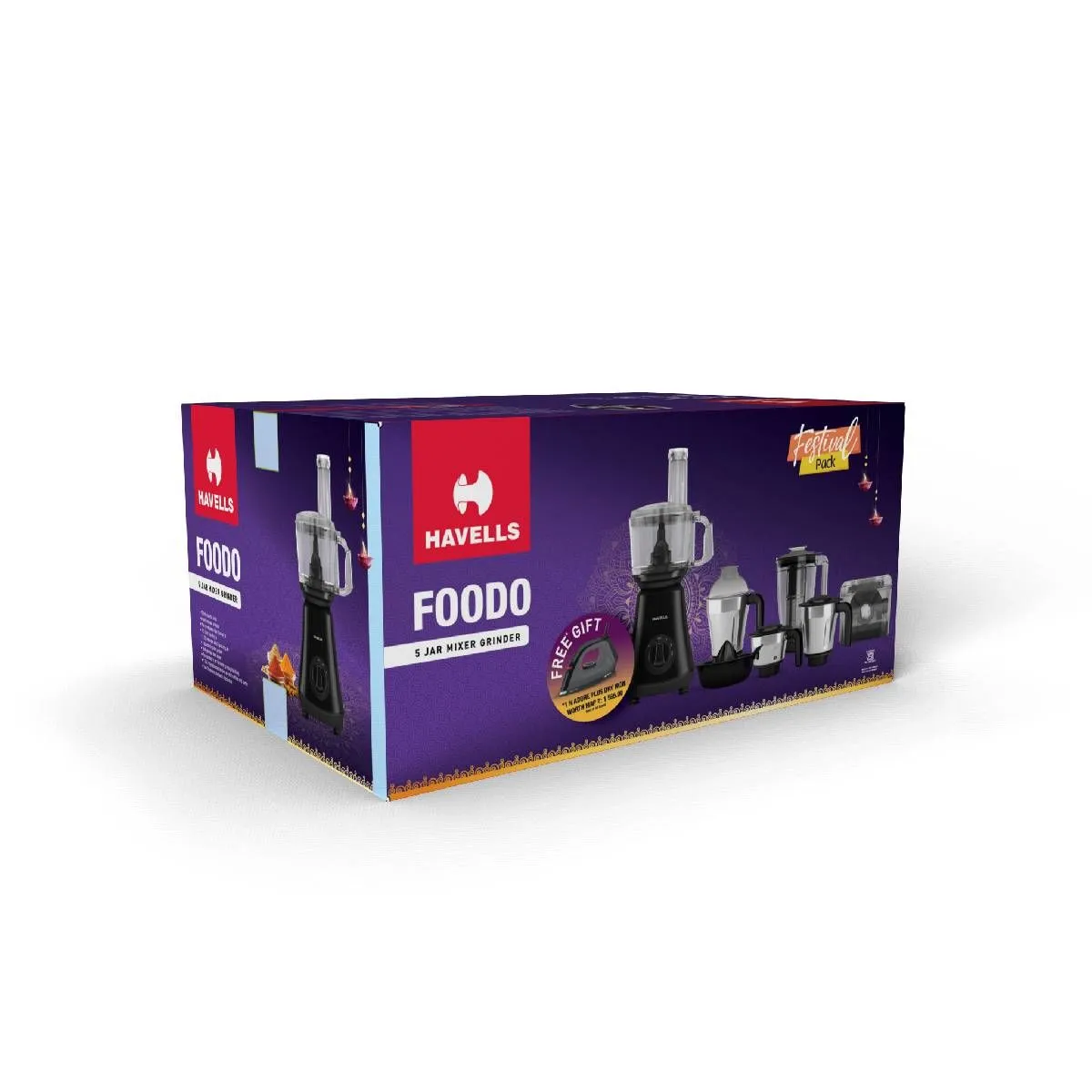 Havells Foodo Mixer Grinder · 750 W · 1.75 L · Black