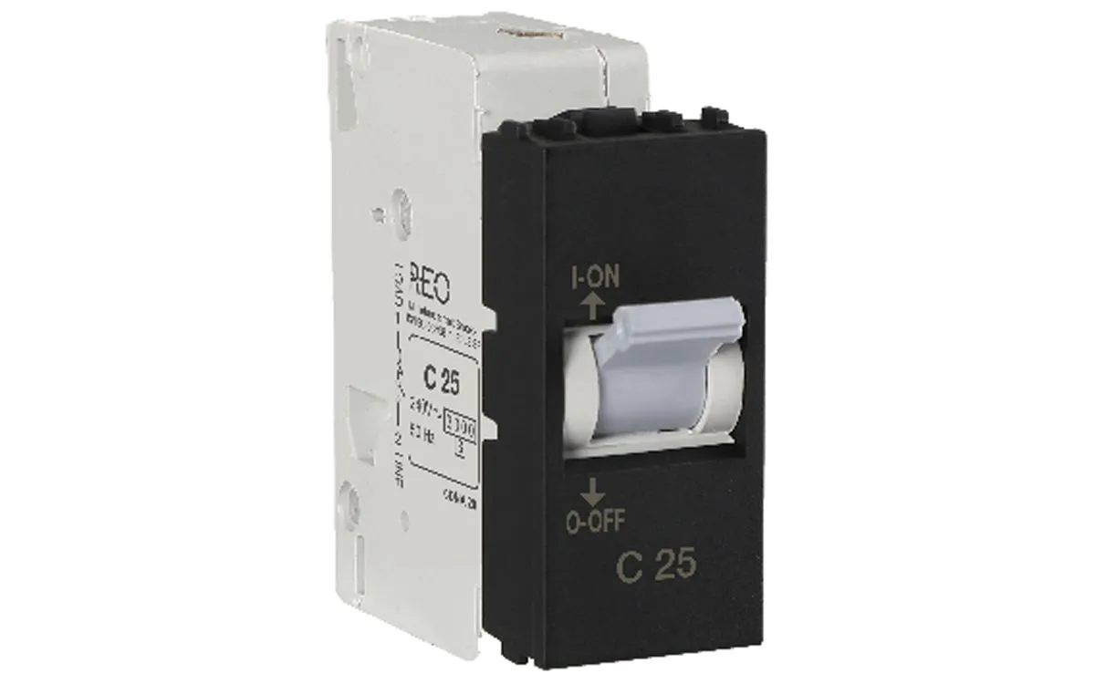 Havells 25 A MINI MCB Soot Black REO Elegant Bold