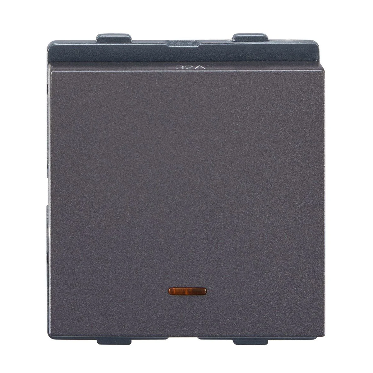 Lauritz Knudsen englaze Switch · Double Pole with Indicator · 32 A · 2 M · Mega Switch · Grey