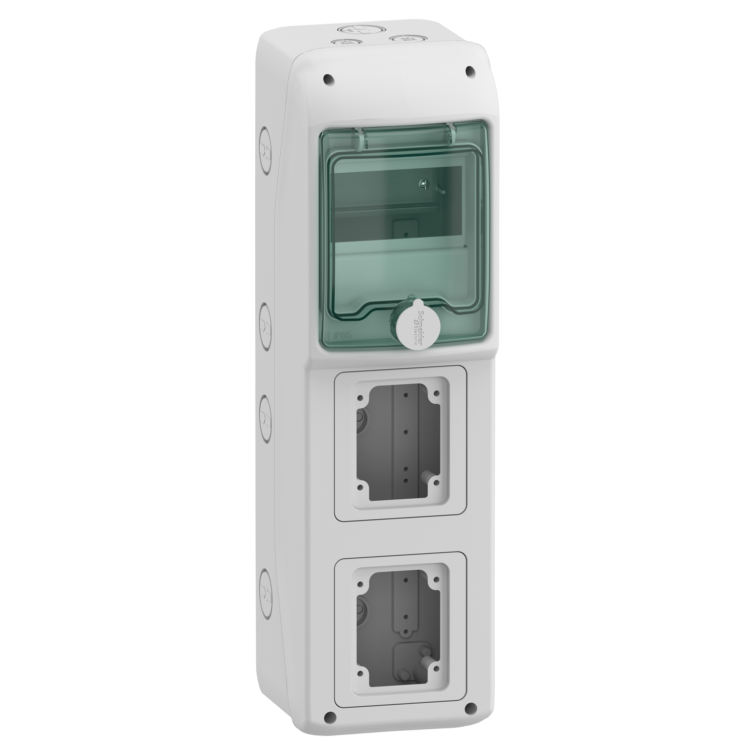 Schneider Mureva Enclosure · 5 modules · transparent · IP65 · surface mount