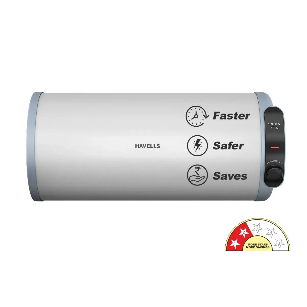 Havells Fabia Slim Horizontal Right Side Storage Water Heater (Geyser) · 25 L