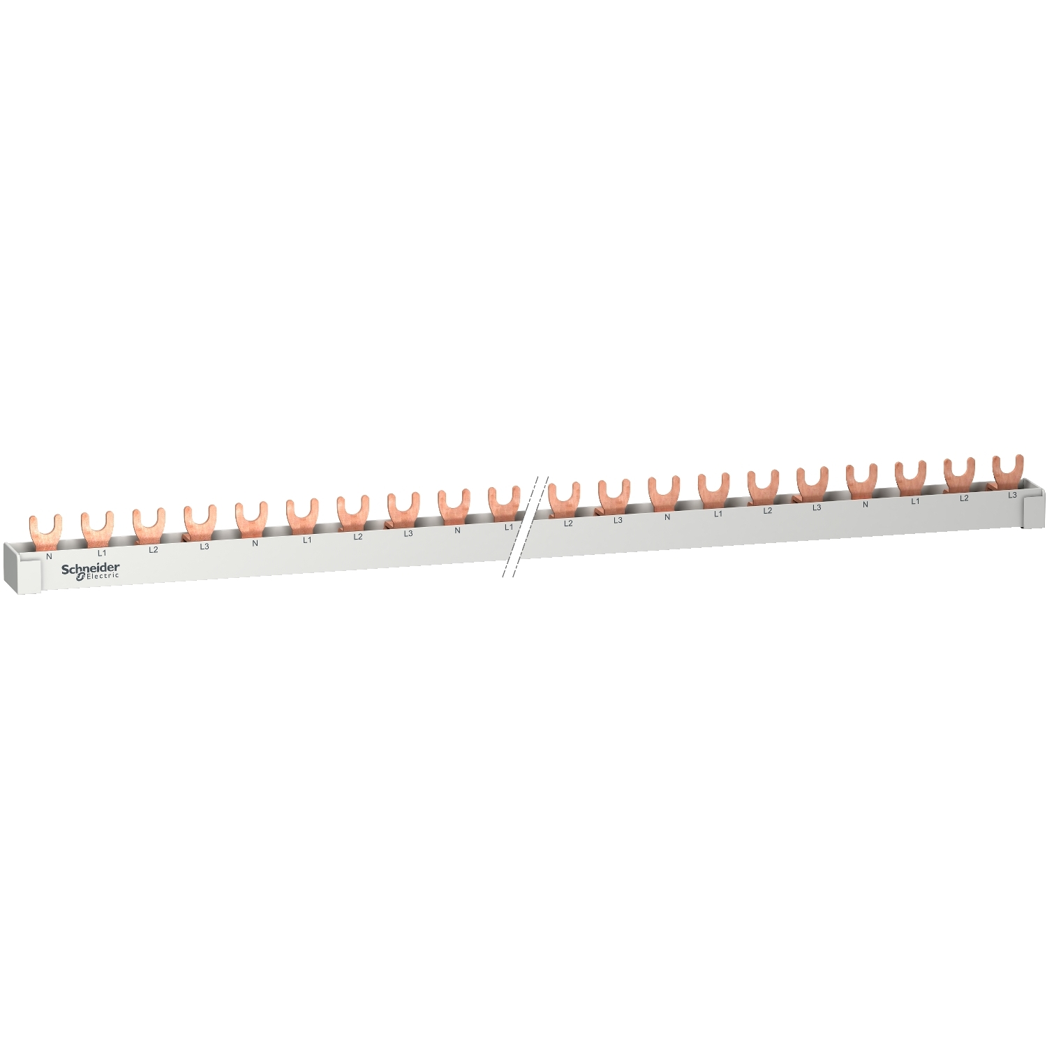 Schneider Resi9 Comb Busbar · 3L+N · 18 mm pitch · 57 modules · 63 A