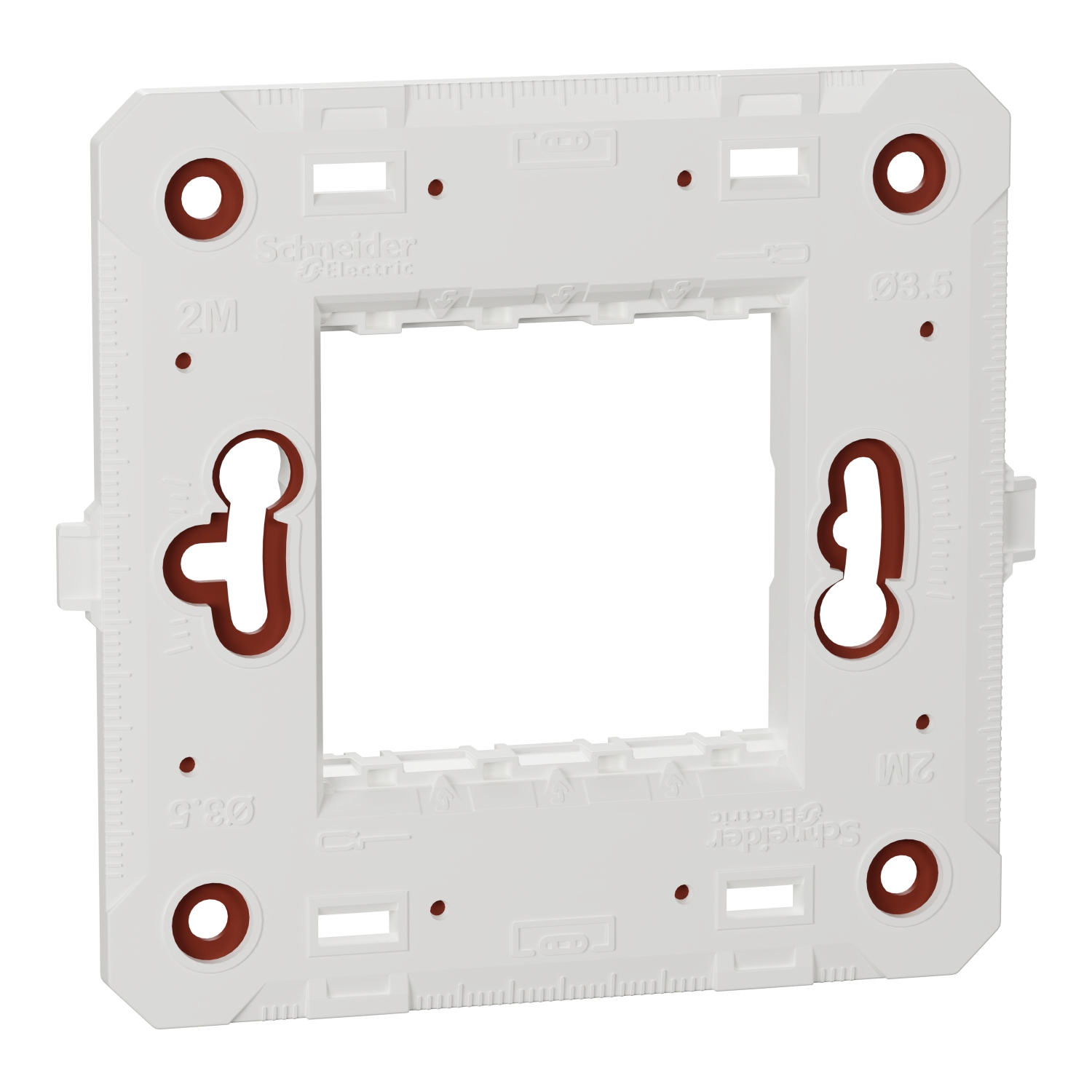 Schneider Unica Pure Fixing Frame · 1 gang · 2 modules