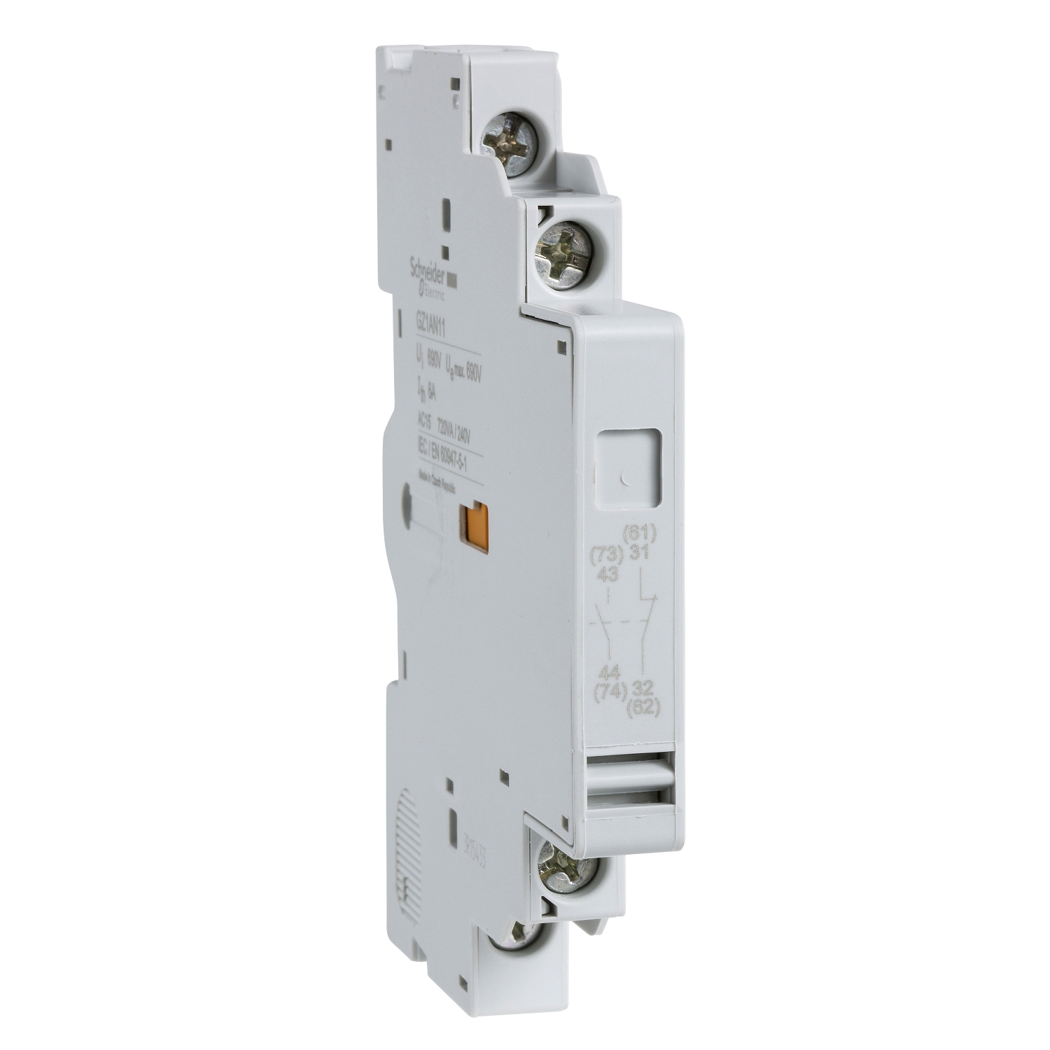 Schneider Easy TeSys GZ1AN Auxiliary Contact Block · Easypact TVS · NO+NC