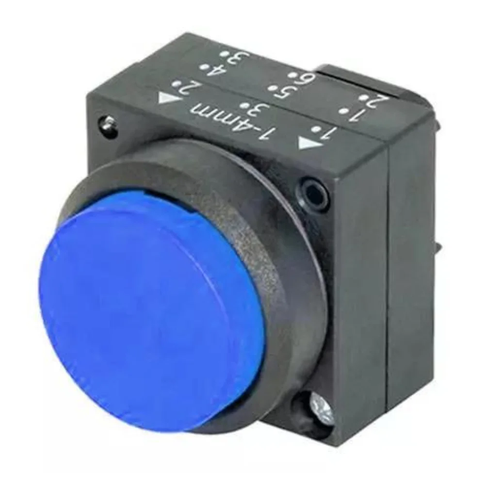 Siemens Sirius ACT 3SB5 Opaque Push Button Actuator 22 mm · Blue · Raised Type · With Holder