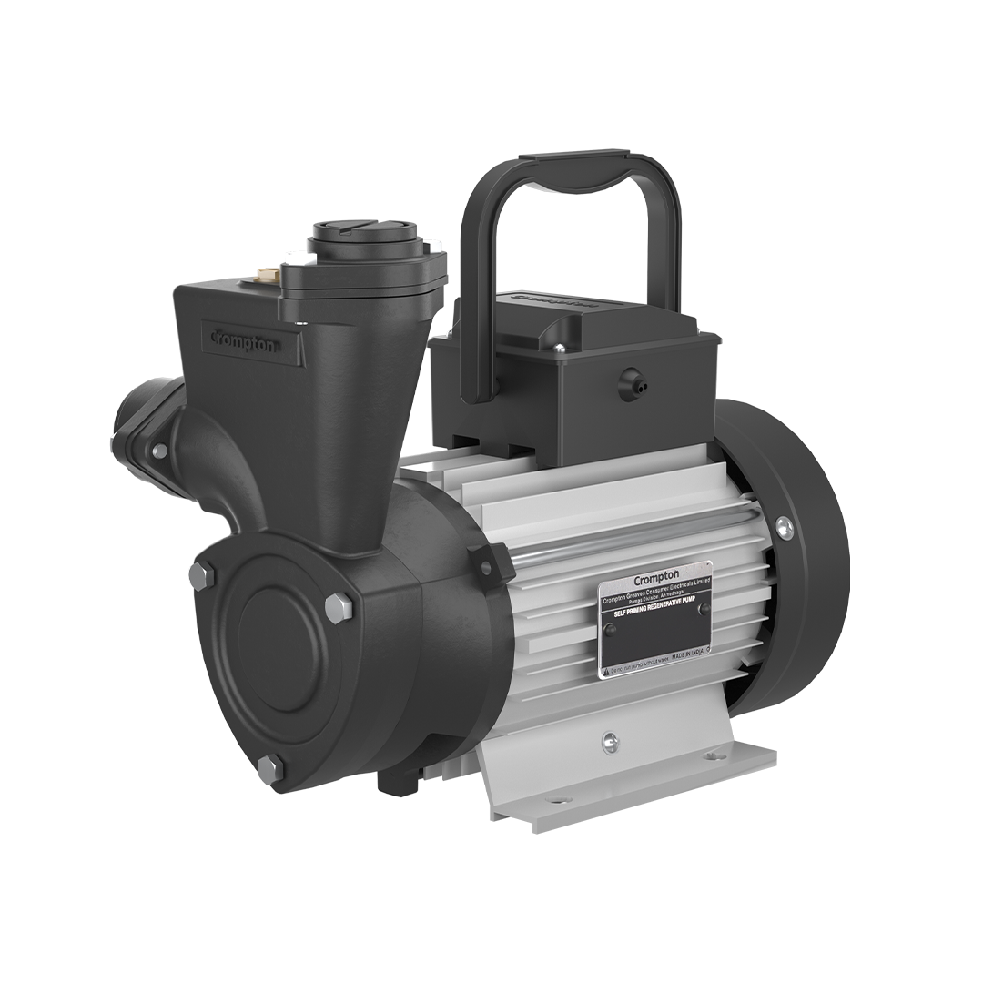 Crompton STAR DURA II Mini Self Priming Regenerative Pump · 0.5 HP · Black & silver