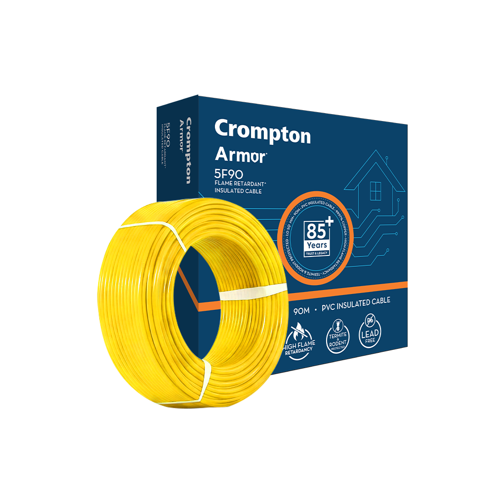 Crompton Armor 5F90 House Wire · FR · 2.5 sq mm · 90 m · Yellow