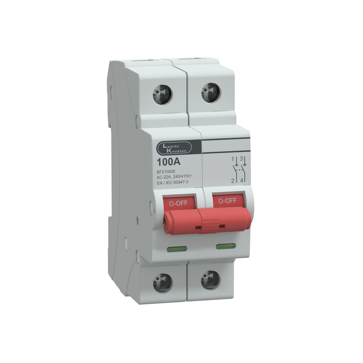 Lauritz Knudsen Exora Isolator · 2P (DP) · 100 A · 240 V AC