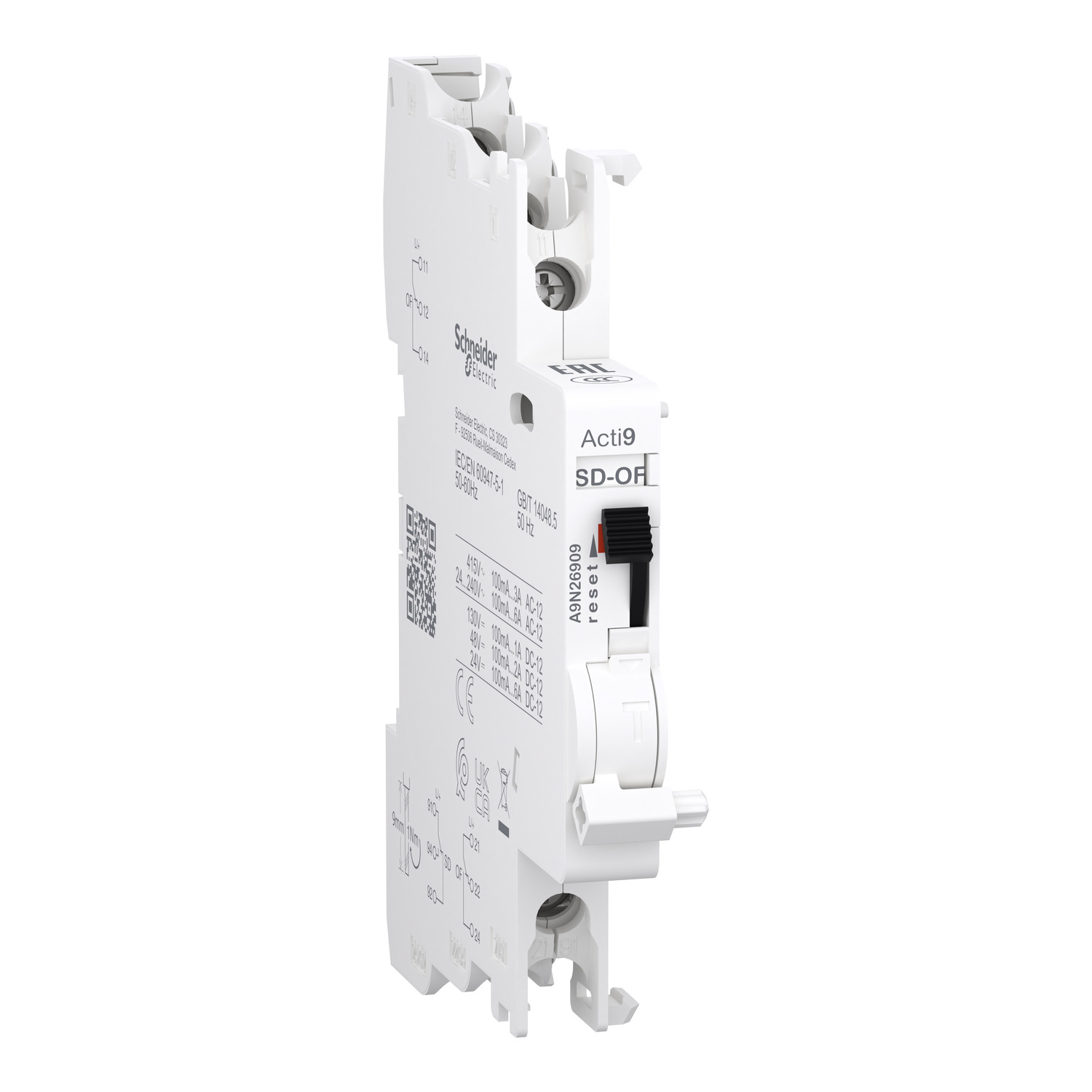 Schneider Acti9 OF OF OF SD Double OC Or Fault Contact · Auxiliary contact · Acti9 A9N · OF/SD+OF