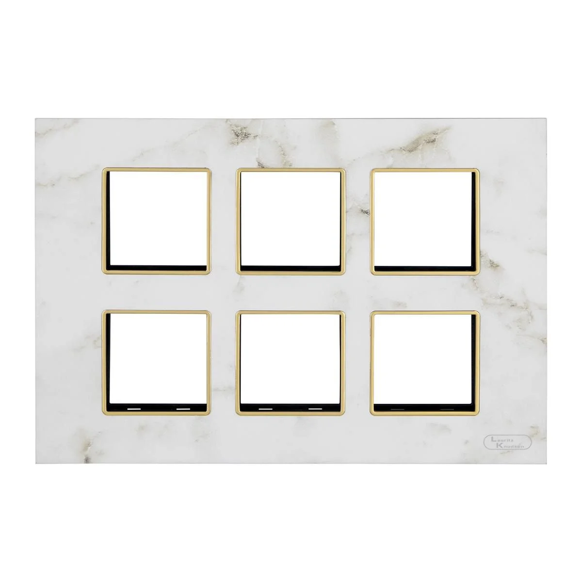 Lauritz Knudsen entice Marble Plate · 12 M · with Grid Frames · White