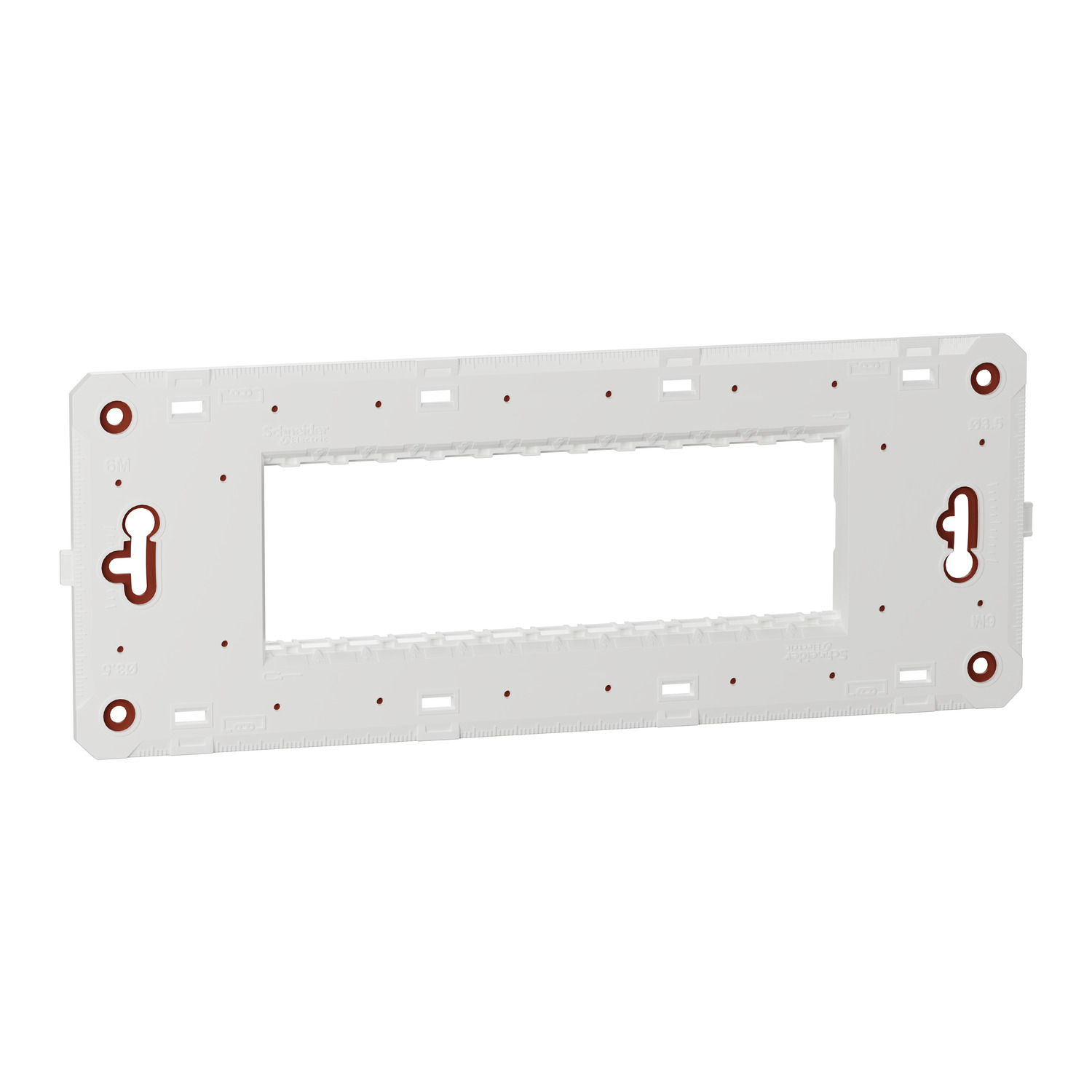 Schneider Unica Pure Fixing Frame · 1 gang · 6 modules