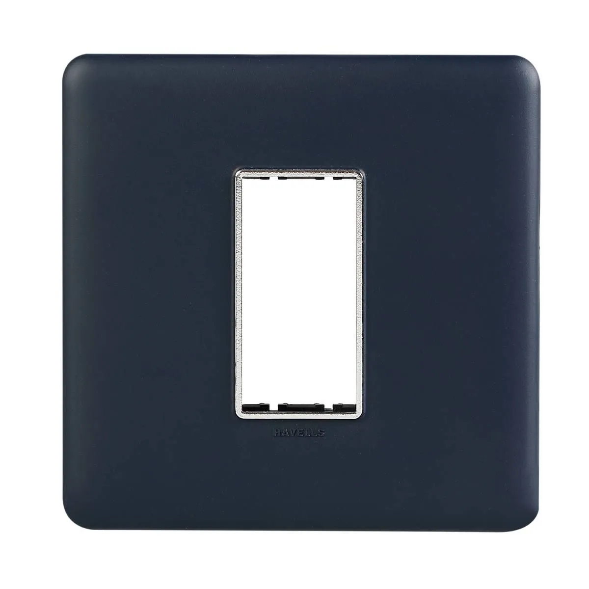 Havells Adiva 1 M Combined Plate Chrome Bezel · Blue