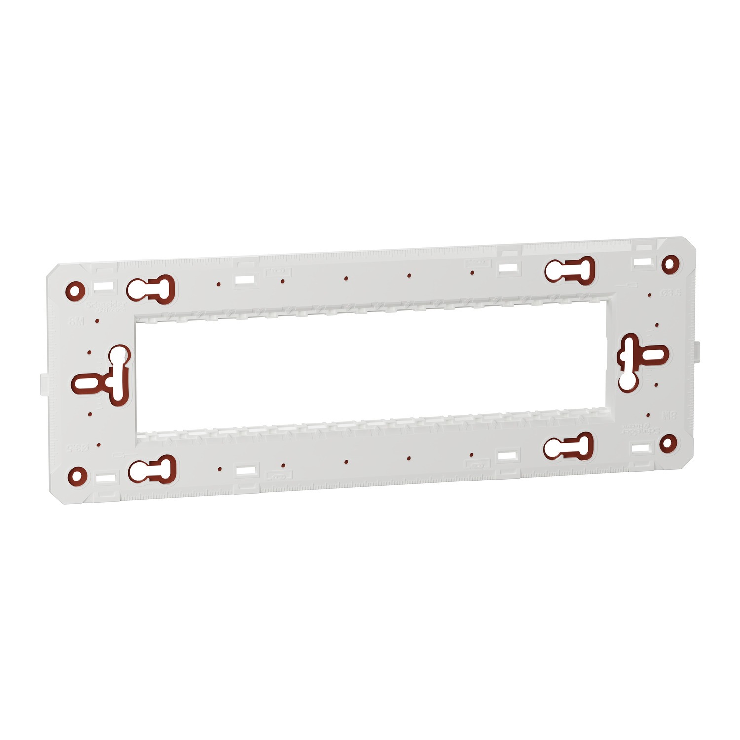 Schneider Unica Pure Fixing Frame · 1 gang · 8 modules