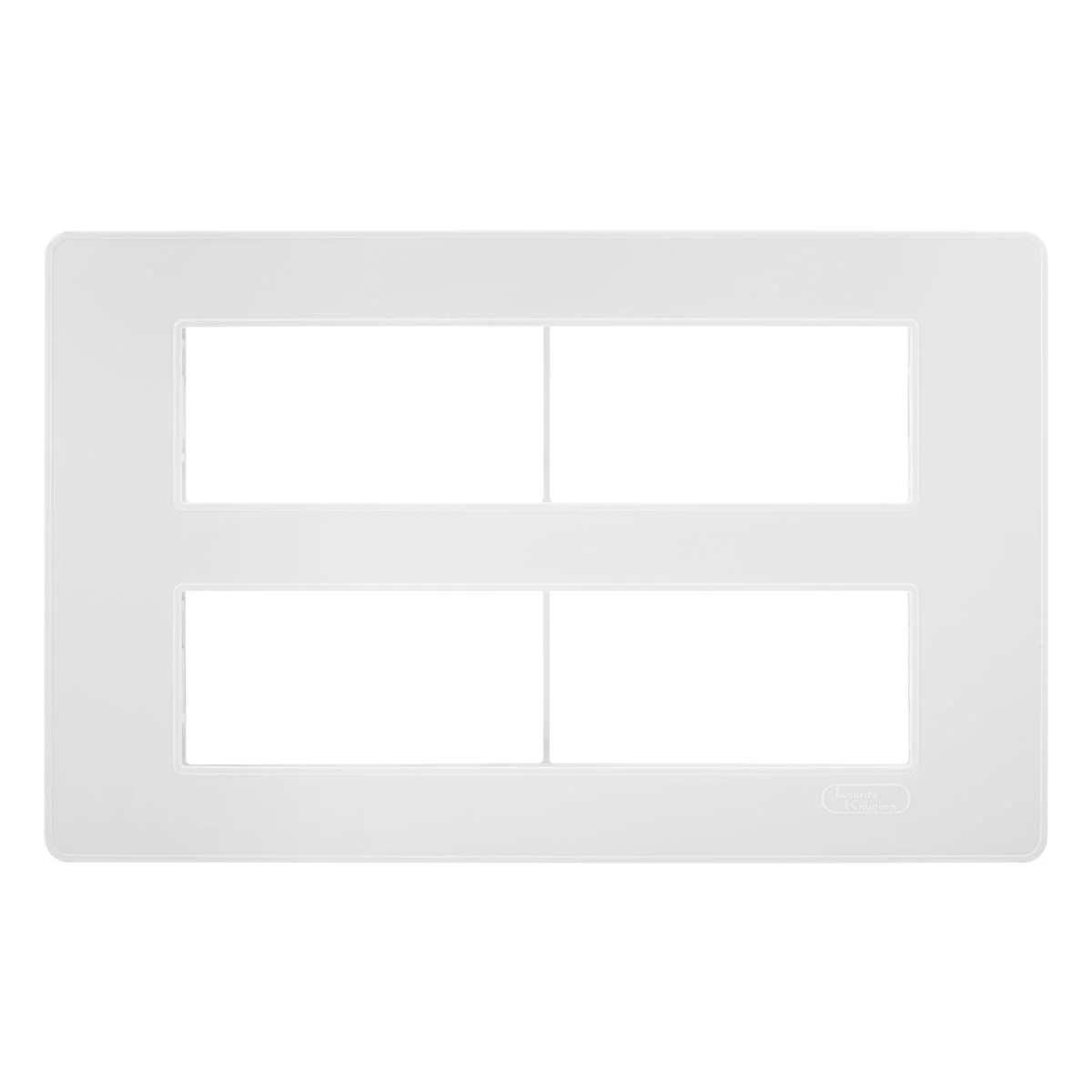 Lauritz Knudsen enGem Cover Plate · 16 M · with Grid Frames · White