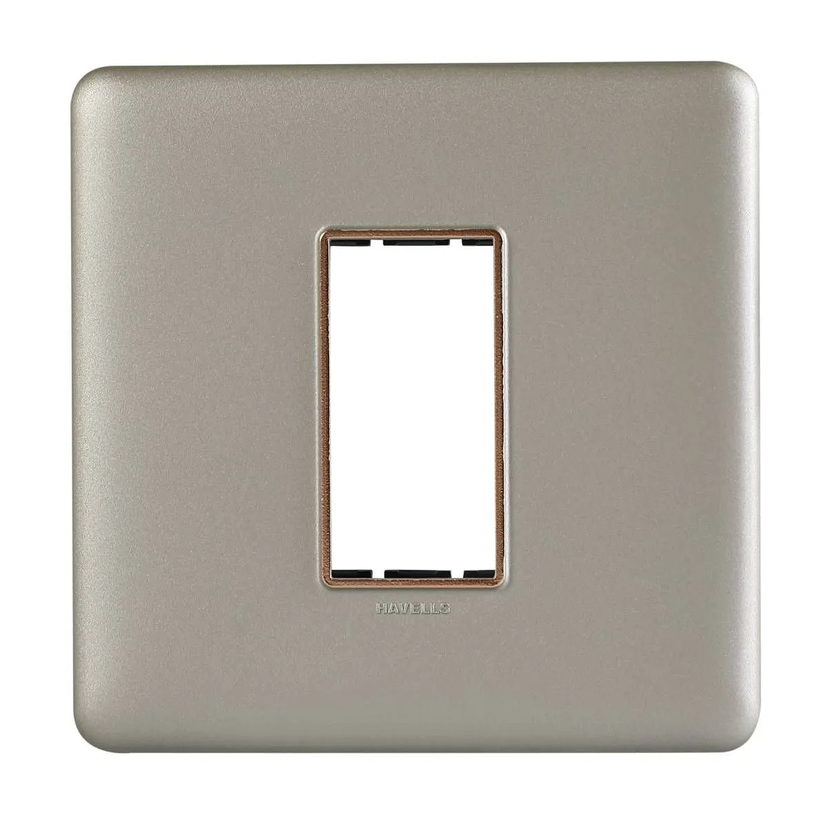Havells Adiva 1 M Combined Plate Rose Bezel · Champagne Gold