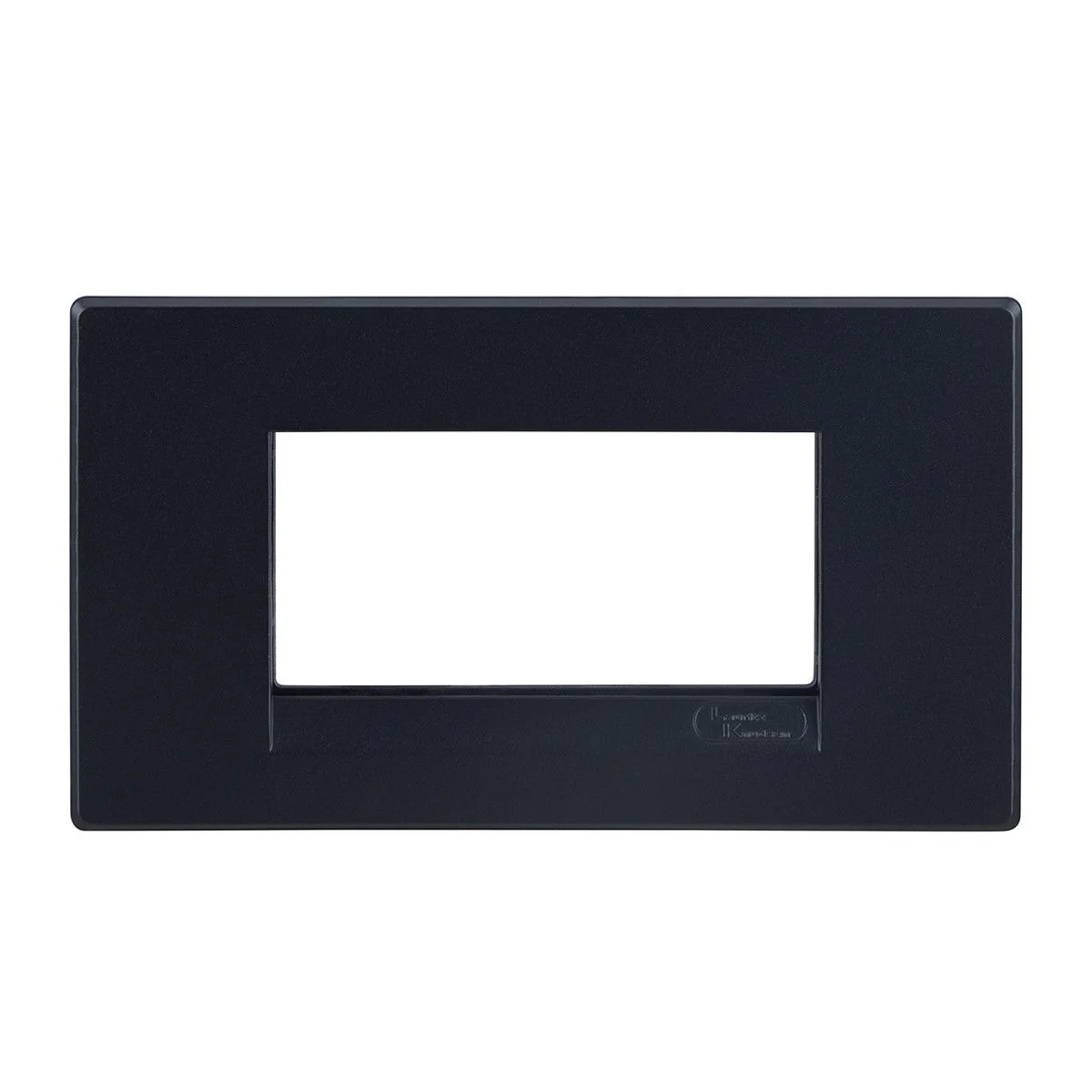 Lauritz Knudsen Englaze 4 Module Plate · Sparkle Black