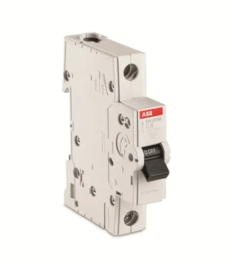 ABB SW201M-C63 Miniature Circuit Breaker C-Char.,10 kA,63 A,1P