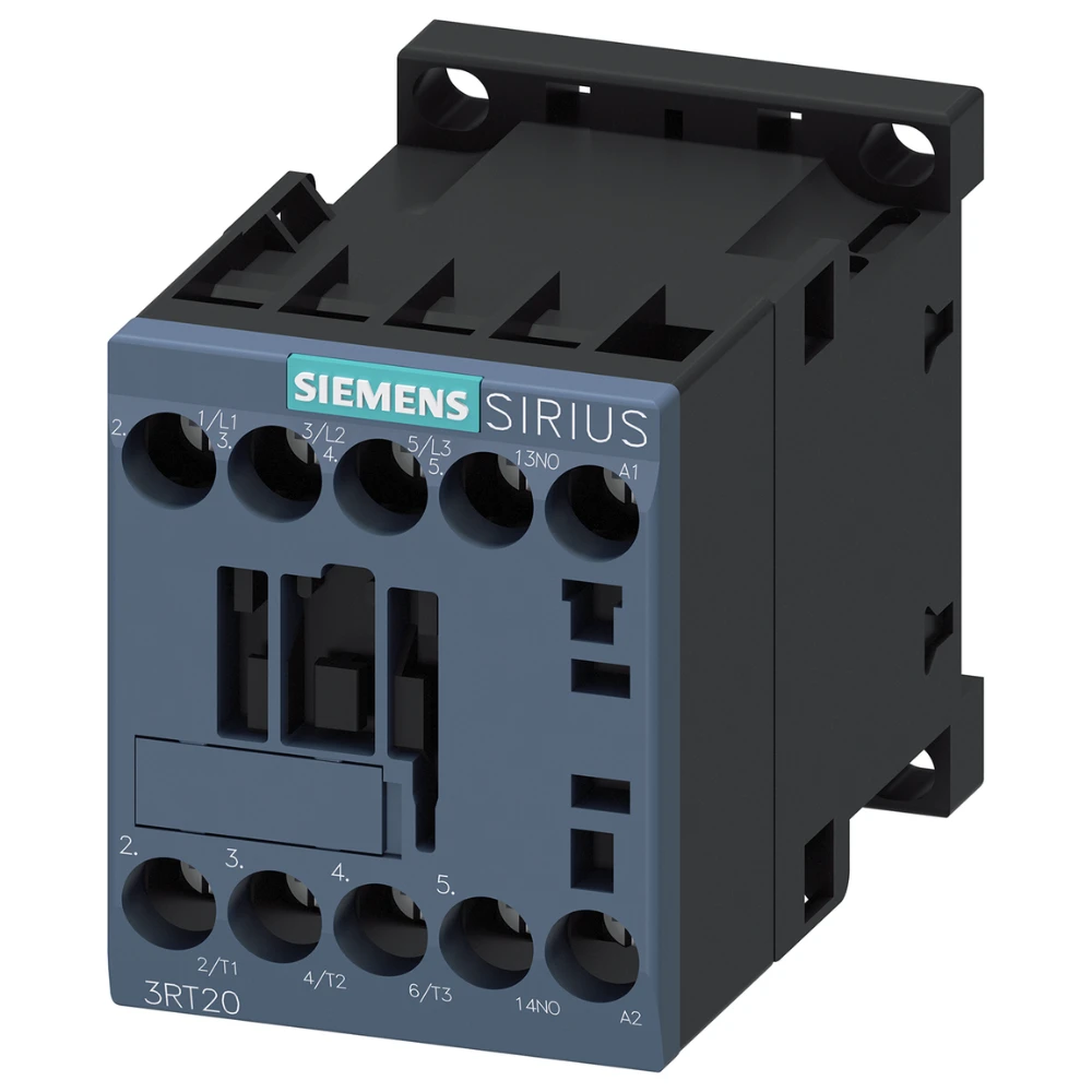 Siemens Sirius 3RT2 Power Contactor 7 A · 3 Pole · 24 V AC · 1 NC · AC3 Duty · Size 00