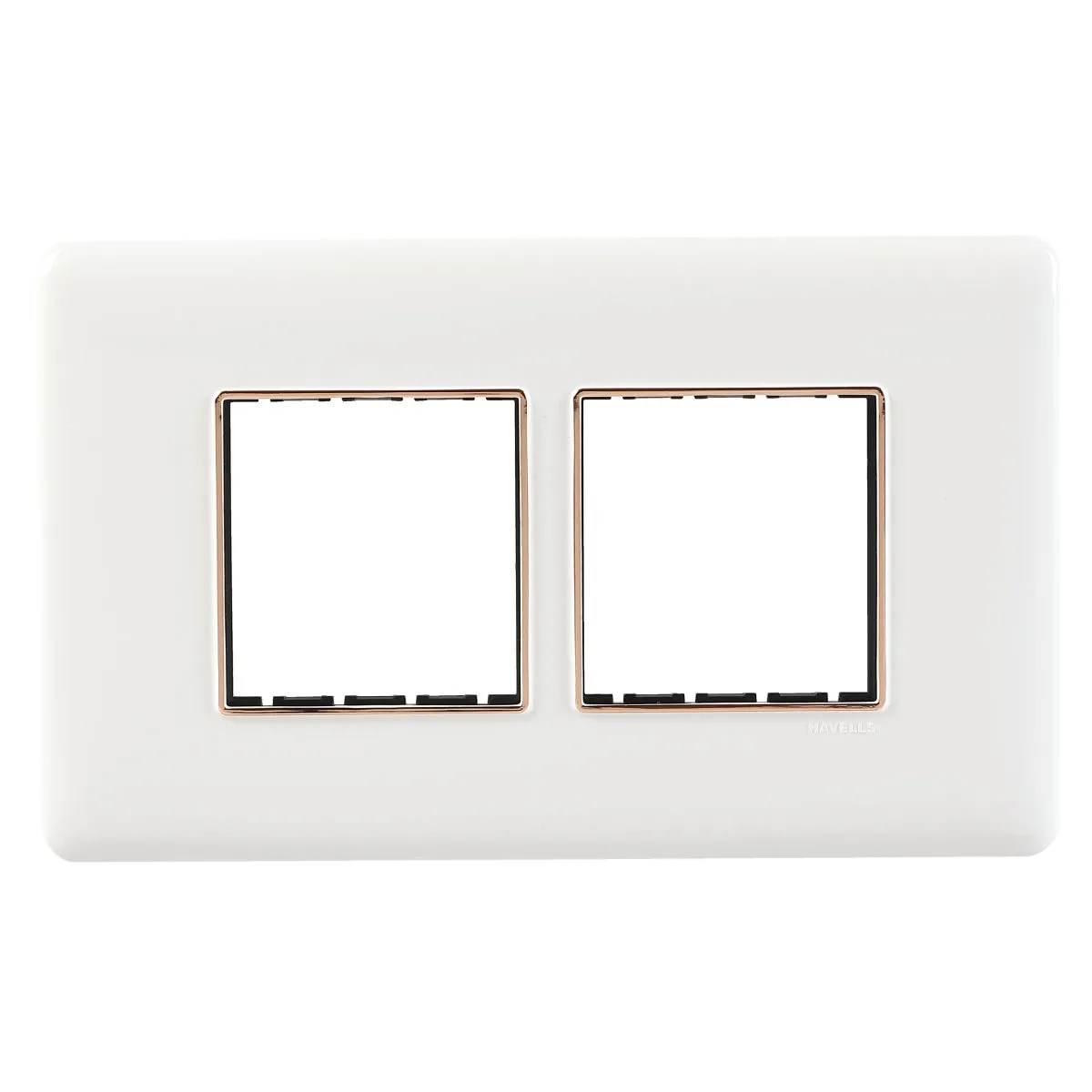 Havells Adiva 4 M Combined Plate Rose Gold Bezel · White