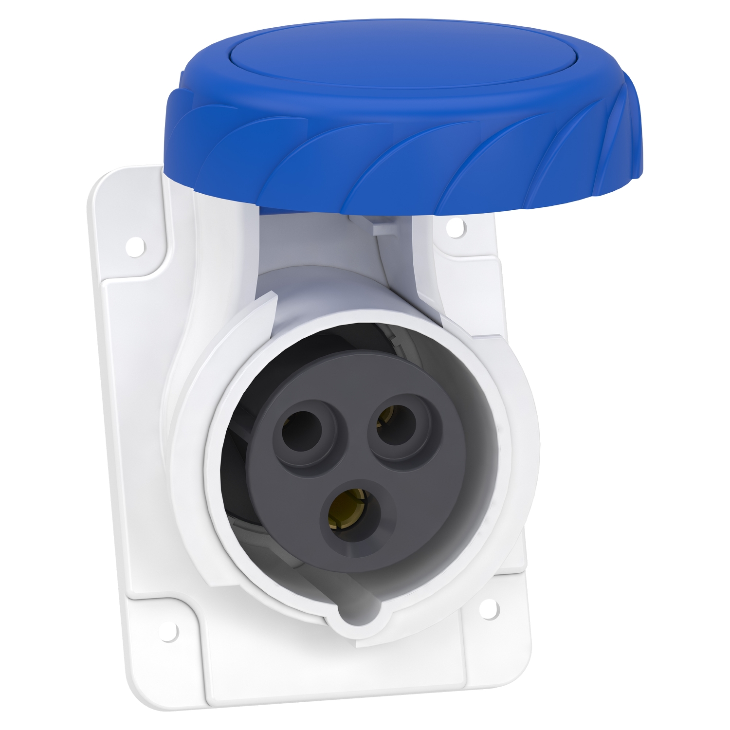 Schneider Mureva Industrial Socket · 16 A · 2P+E · 200 to 250 V · IP67 · Grey (RAL 7035) · PKY16F723