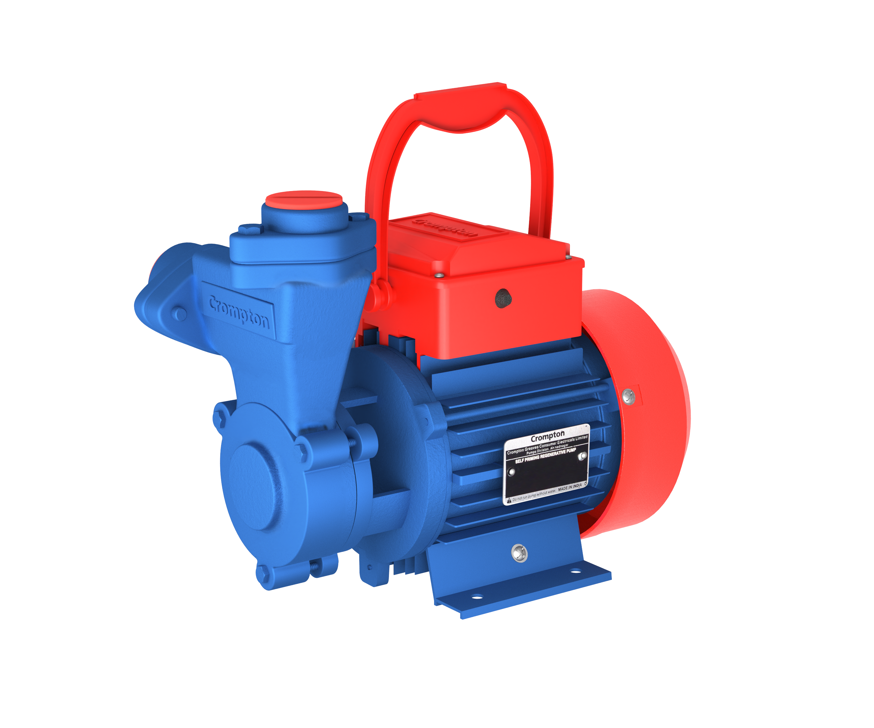 Crompton MINI CREST II Mini Self Priming Regenerative Pump · 0.5 HP · Blue & Red