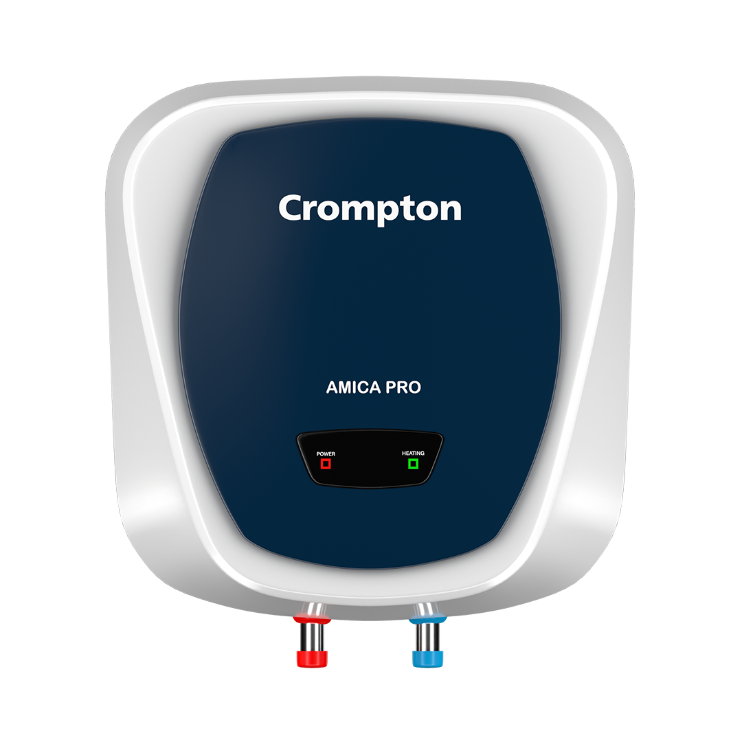 Crompton Amica Pro Storage Water Heater · White and Blue · 10 L
