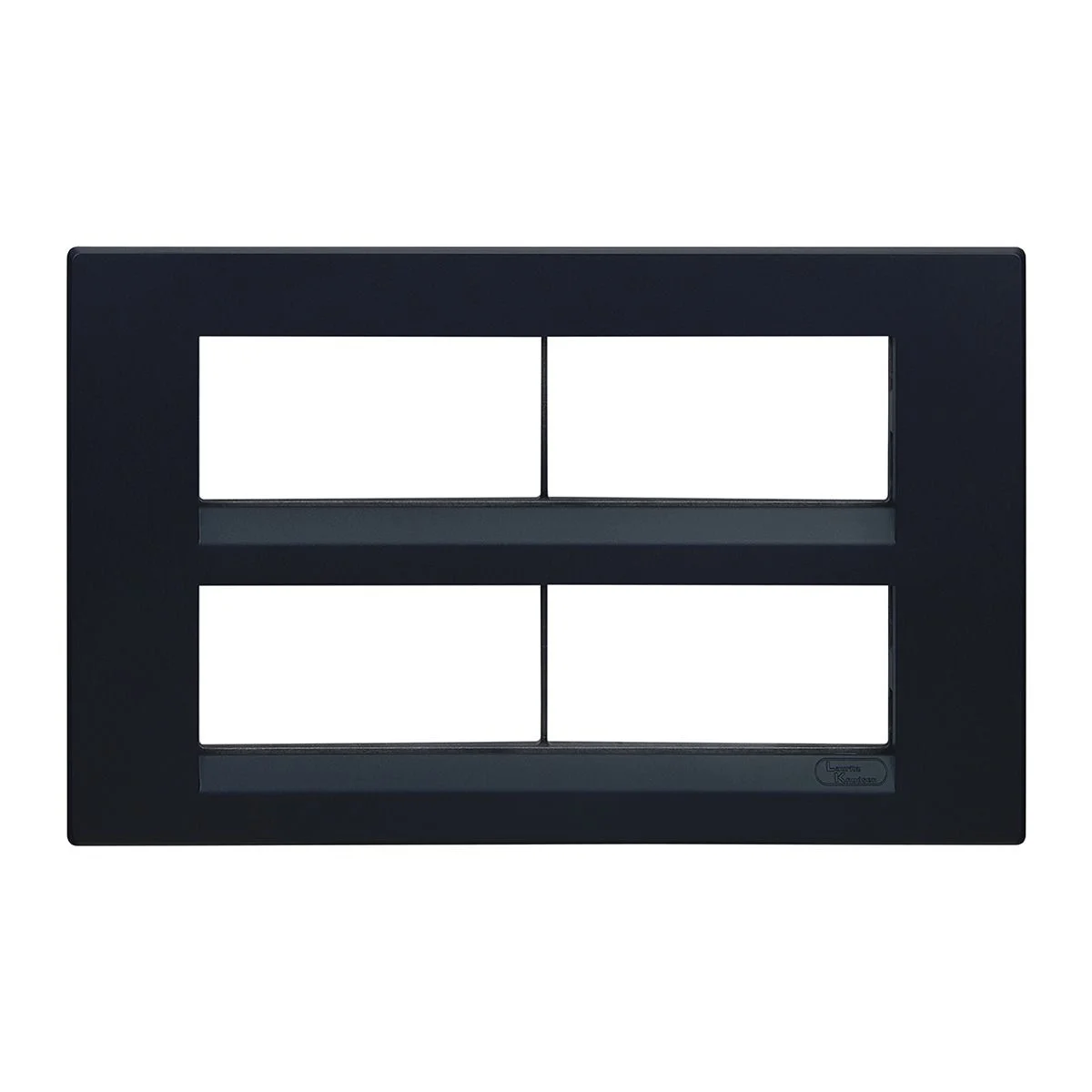 Lauritz Knudsen Englaze 16 Module Plate · Sparkle Black