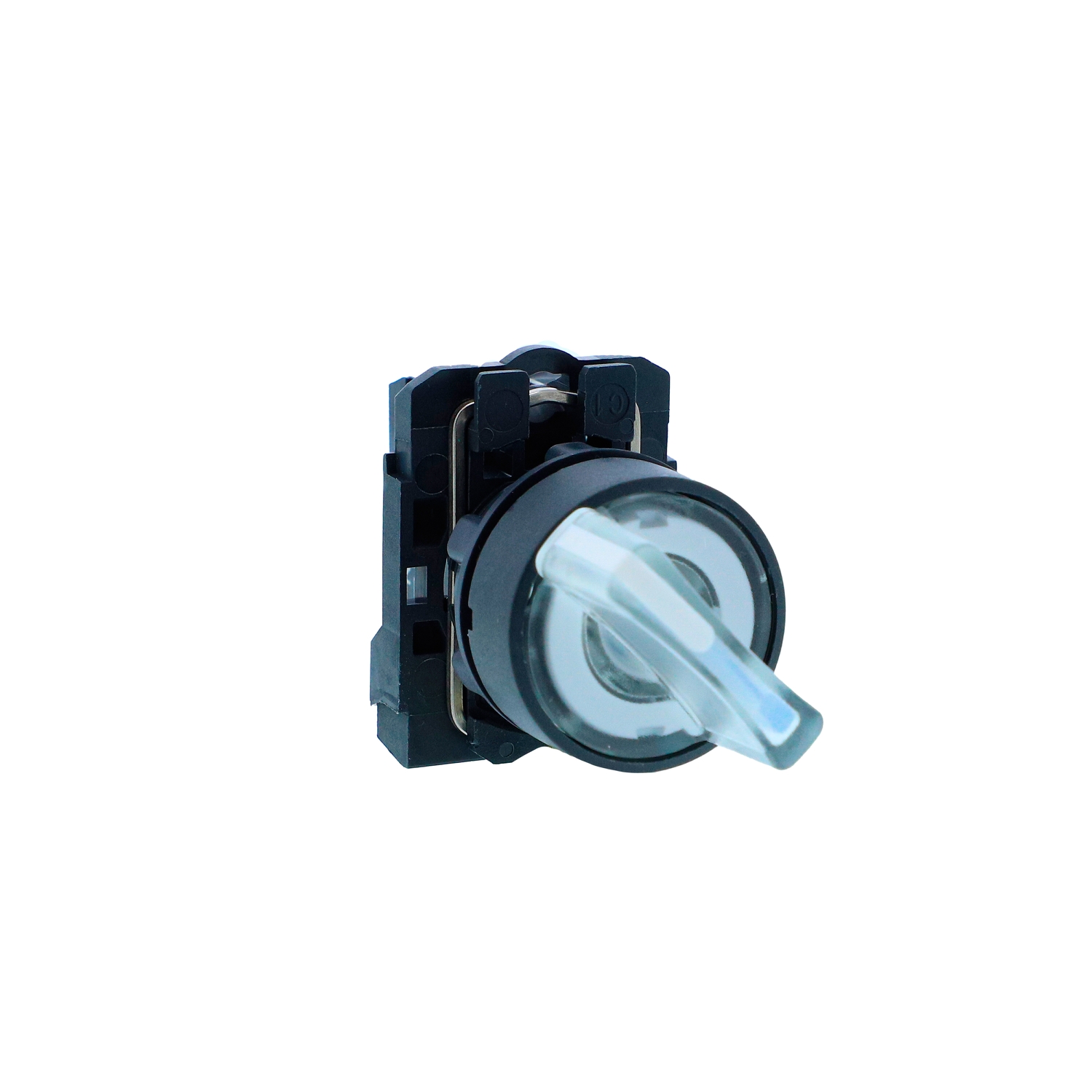 Schneider Harmony XB5N Illuminated Selector Switch · 22 mm · 1 NO · 24 V AC/DC · IP65 · XB5AK121B1N