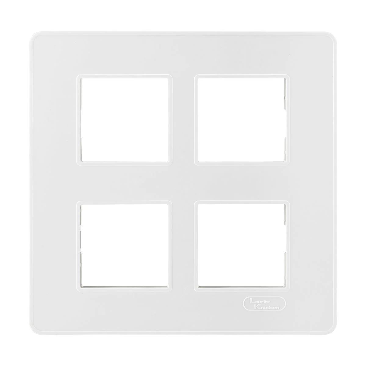 Lauritz Knudsen enGem Cover Plate · 8 M · with Grid Frames · Square · White