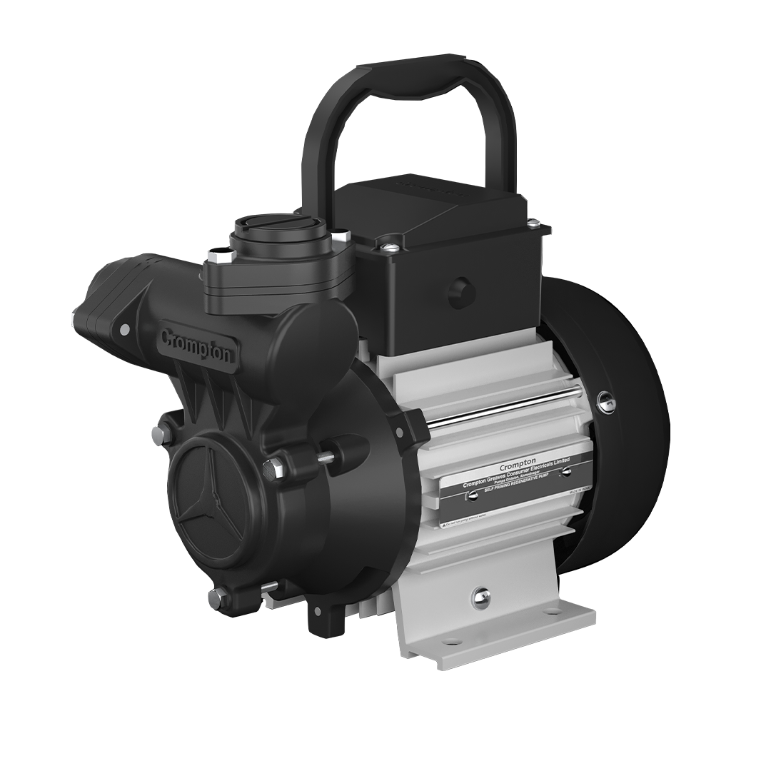 Crompton CHAMP DURA II Mini Self Priming Regenerative Pump · 0.5 HP · Black & silver