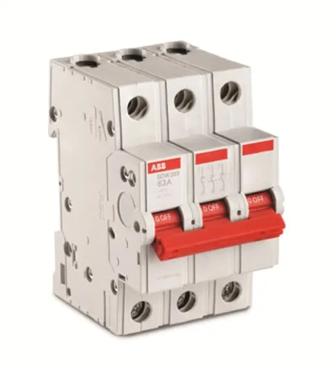 ABB SDW203/63A Switch Disconnector · 3P (TP) · 63 A