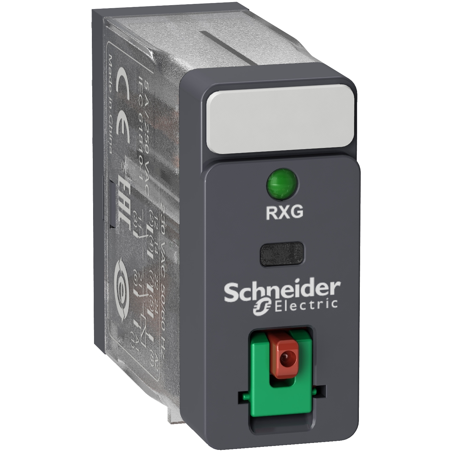 Schneider Harmony Plug-in Relay · 2 C/O · 5 A · 120 V AC coil · IP40 · RXG22F7